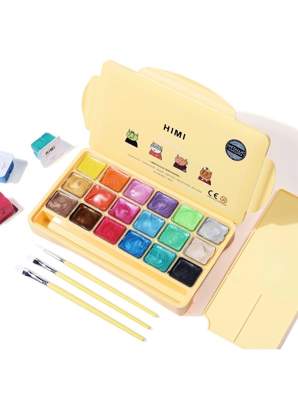 Himi Jelly Metallic Gouche Paint 18 Colors Artist